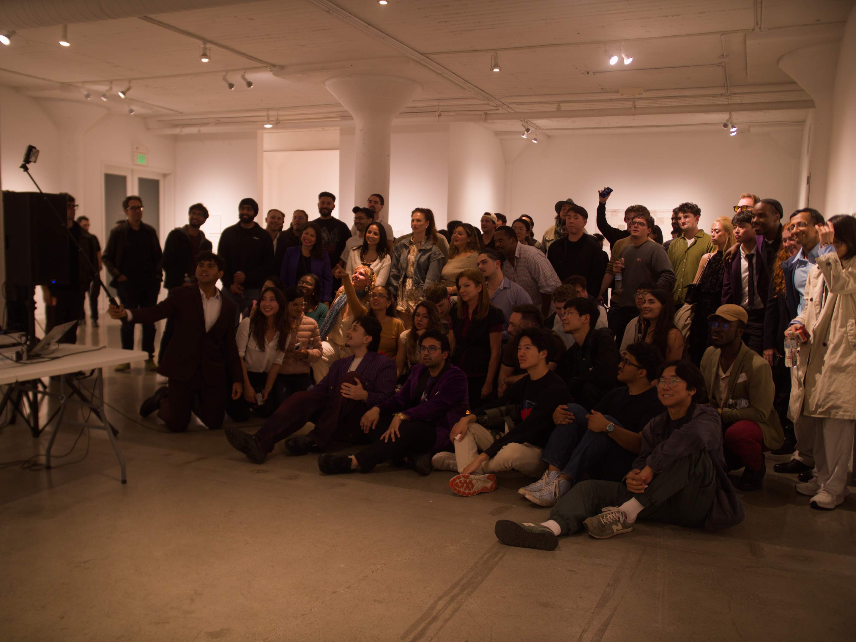 Group photo at gallery event